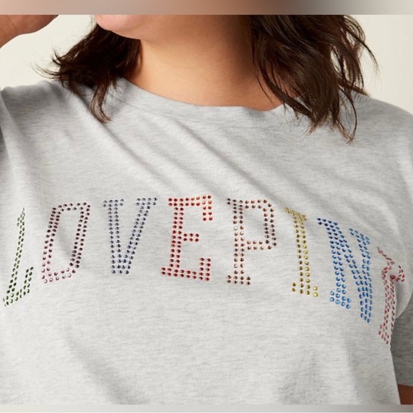 PINK BY Victoria's Secret Rainbow Shine T-Shirt - Picture 2 of 9